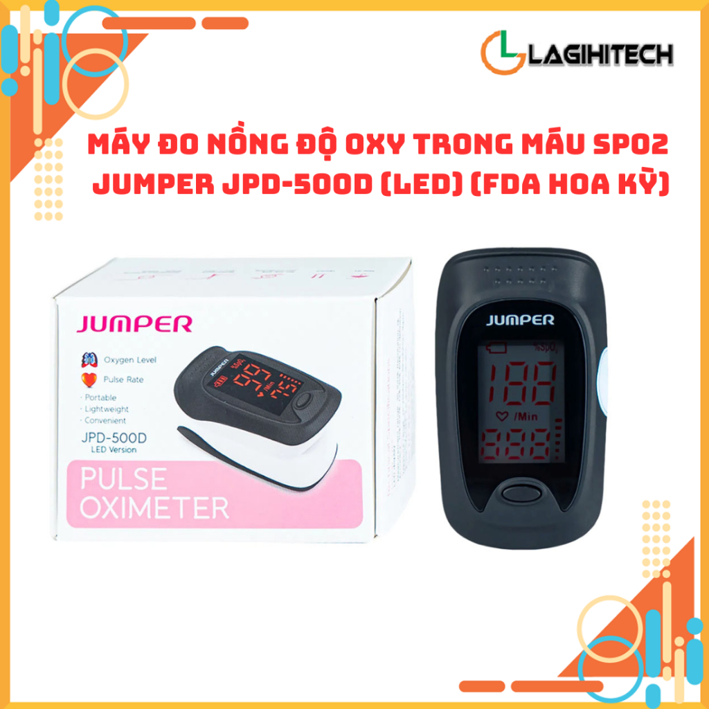 Máy đo spo2 kẹp ngón Jumper JPD-500   - Hàng Chính Hãng