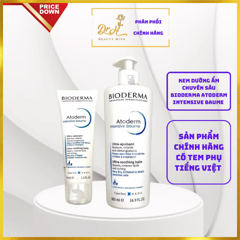 Kem dưỡng ẩm chuyên sâu cho da rất khô và da nhạy cảm Bioderma Atoderm Intensive Baume