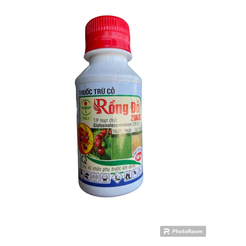 Thuốc trừ cỏ Rồng Đỏ  100ml. Đã mạnh nay còn mạnh hơn. Diệt cỏ tận gốc sau 3 ngày.