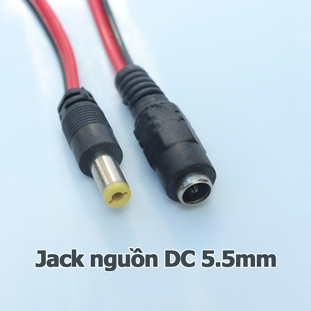 Dây nguồn DC Jack đực cái 5.5mm x 2.1mm