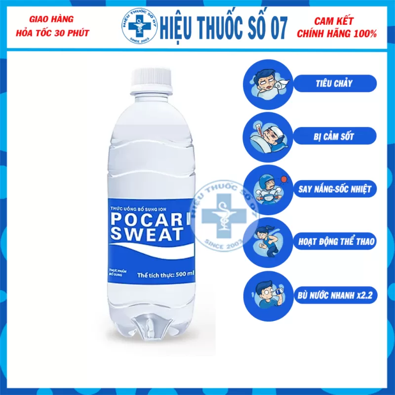 Nước khoáng i-on Pocari Sweat chai 500ml