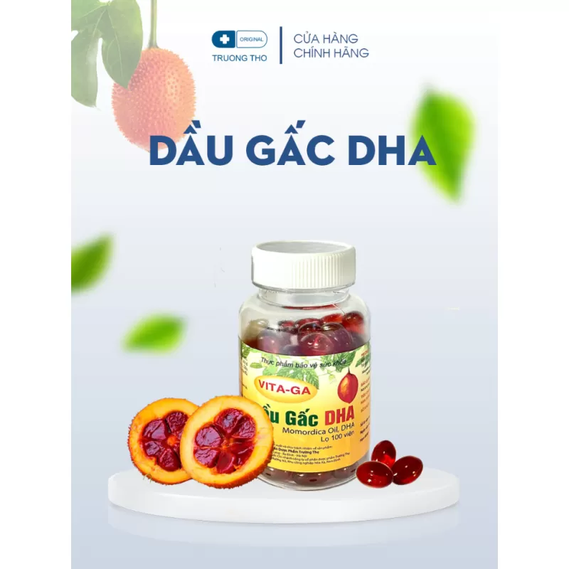 Combo 03 hộp Dầu gấc VITAGA DHA sáng mắt, đẹp da, chống lão hóa, kích thích ăn ngon miệng dùng cho cả nhà
