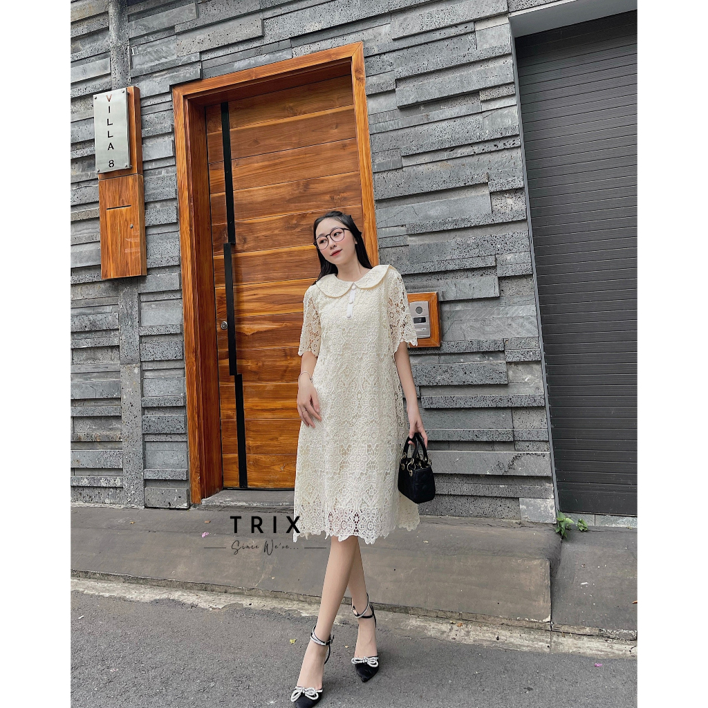 Đầm Ren Hoa Cổ Sen lót Lụa cao cấp midi BIGSIZE chubby style bầu đi làm đi Biển Du Lịch cực xinh style Hàn Quốc mùa đông