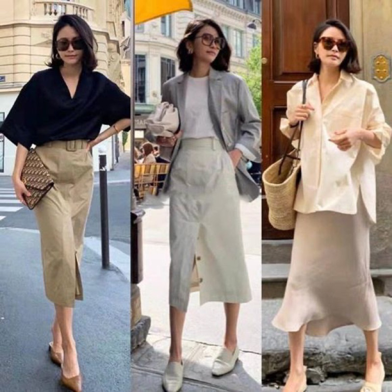 Chân váy dài công sở nhiều kiểu S M L XL Si Tuyển Nhật Hàn váy 2hands
