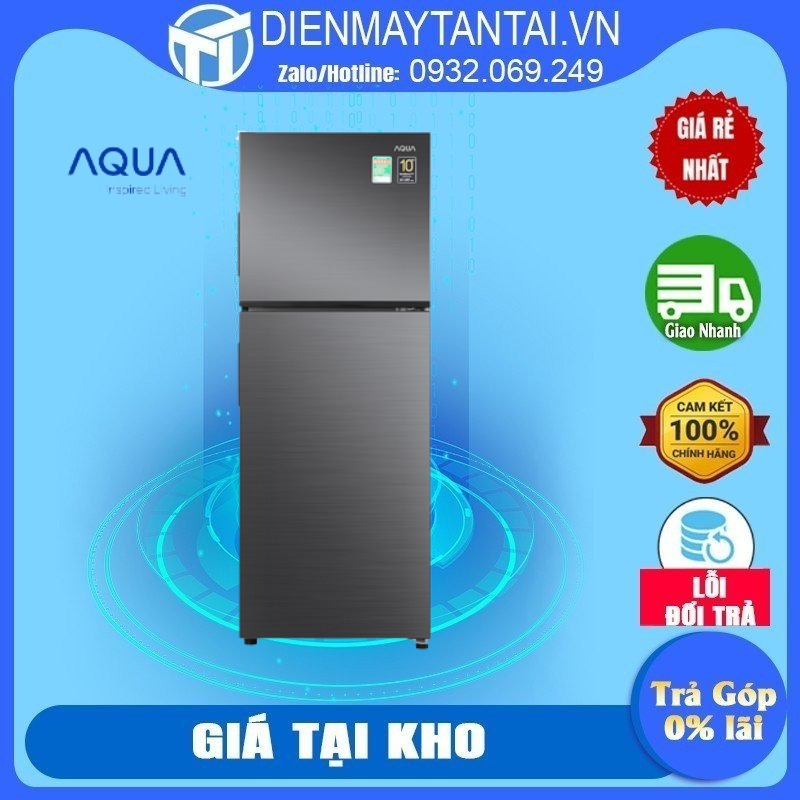 Tủ lạnh Aqua Inverter 212 lít AQR-T239FA - Làm lạnh đa chiều, Khử mùi diệt khuẩn Nano Fresh Ag+, Freeship HCM.
