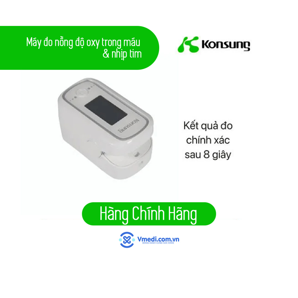 SpO2 Konsung F02W - Máy Đo Nồng Độ Oxy Trong Máu