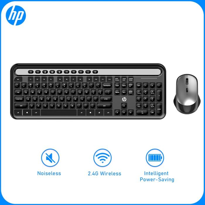 Bộ phím chuột không dây chính hãng HP CS500 tích hợp 10 phím multimedia - con lăn hợp kim cực đẹp