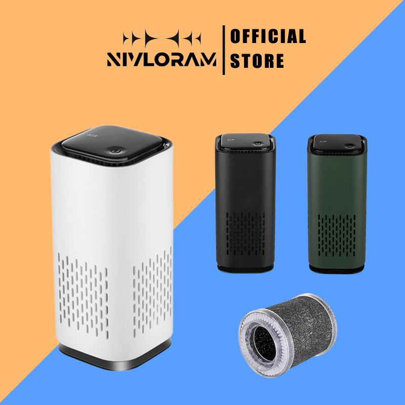 Máy lọc không khí mini HEPA A1 có cổng sạc USB tiện lợi - Máy lọc không khí ô tô lọc ô nhiễm không khí, bụi mịn