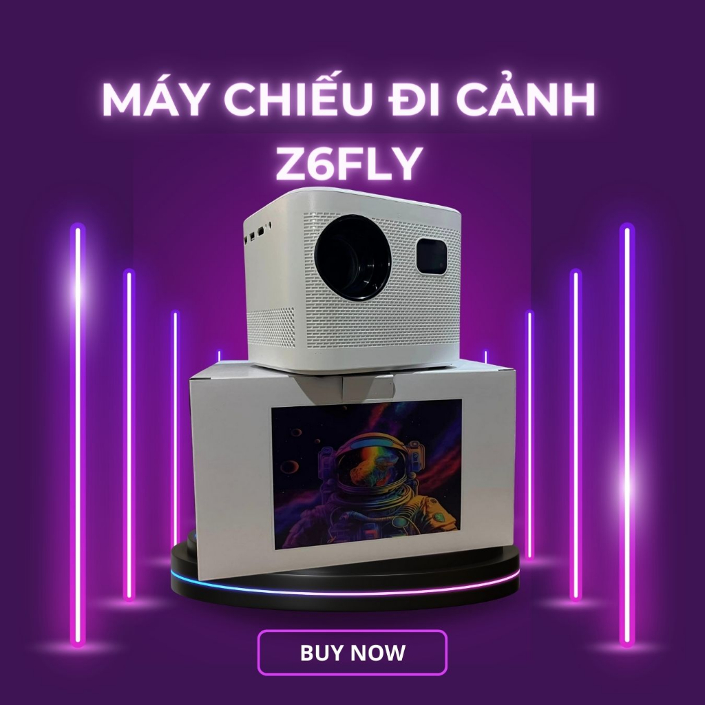 Máy chiếu đi cảnh cao cấp Z6 Fly độ phân giải FullHD tặng kèm USB cảnh 64GB 1000 hiệu ứng