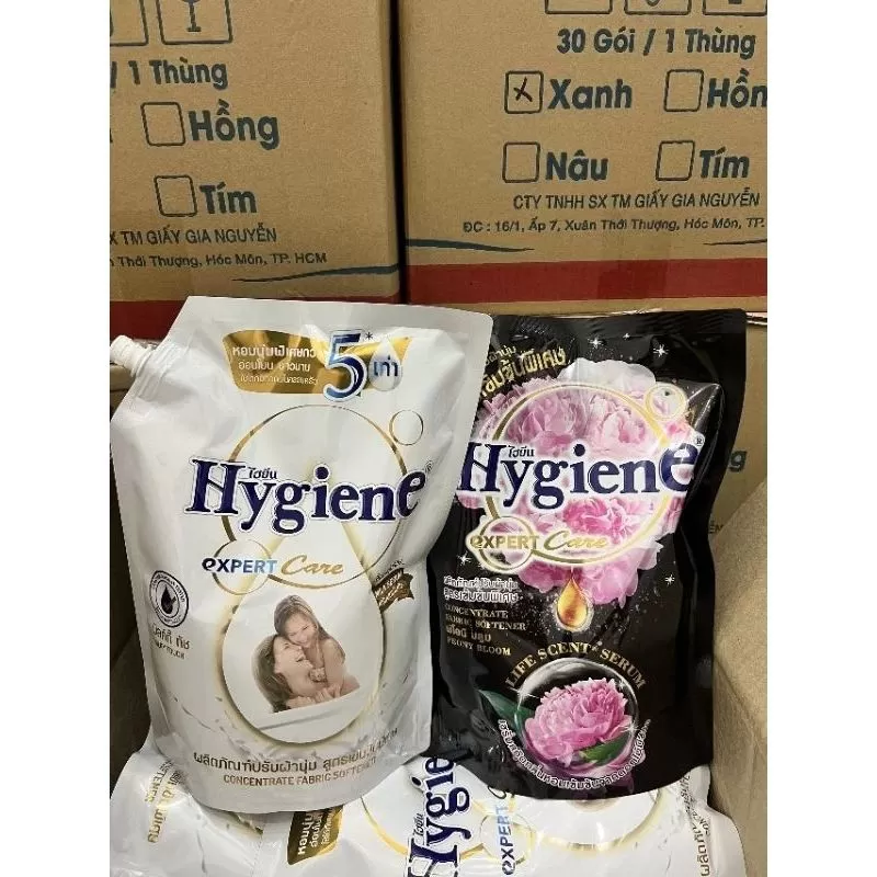 Combo 2 túi nước xả Hygiene Thái Lan đậm đặc làm mềm vải