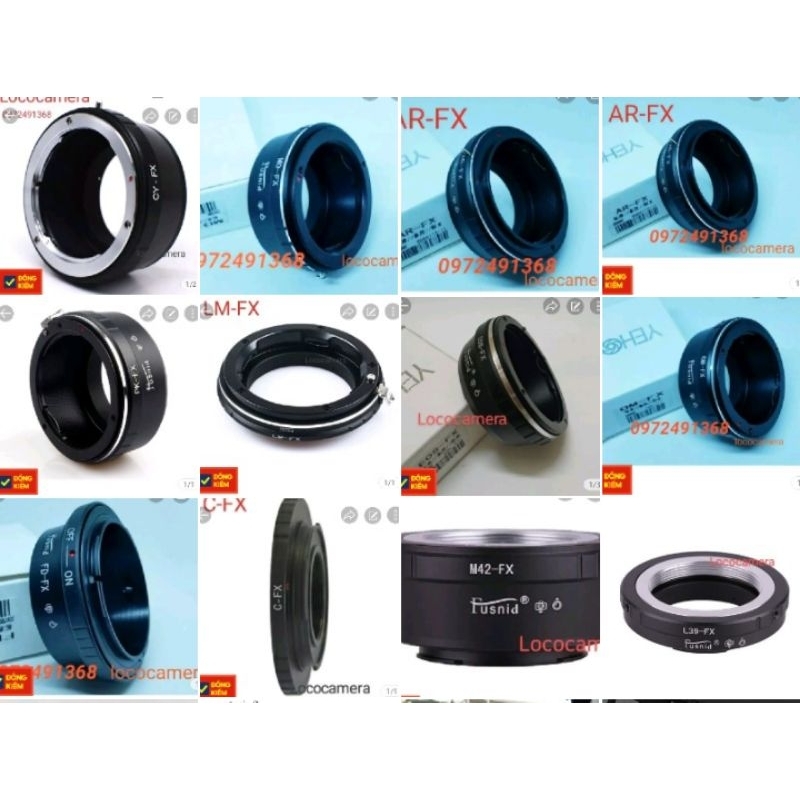 Nghỉ bán,Thanh lý các loại ngàm chuyển C-FX,M42-FX,Nikon AI-FX,PK-FX,FD-FX,MD-FX,OM-FX,EOS-FX,CY-FX,LR-FX,LM-FX,L39-FX