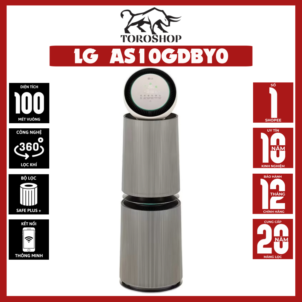 Máy lọc không khí LG PuriCare 2 tầng AS10GDBY0, AS10GDWH0