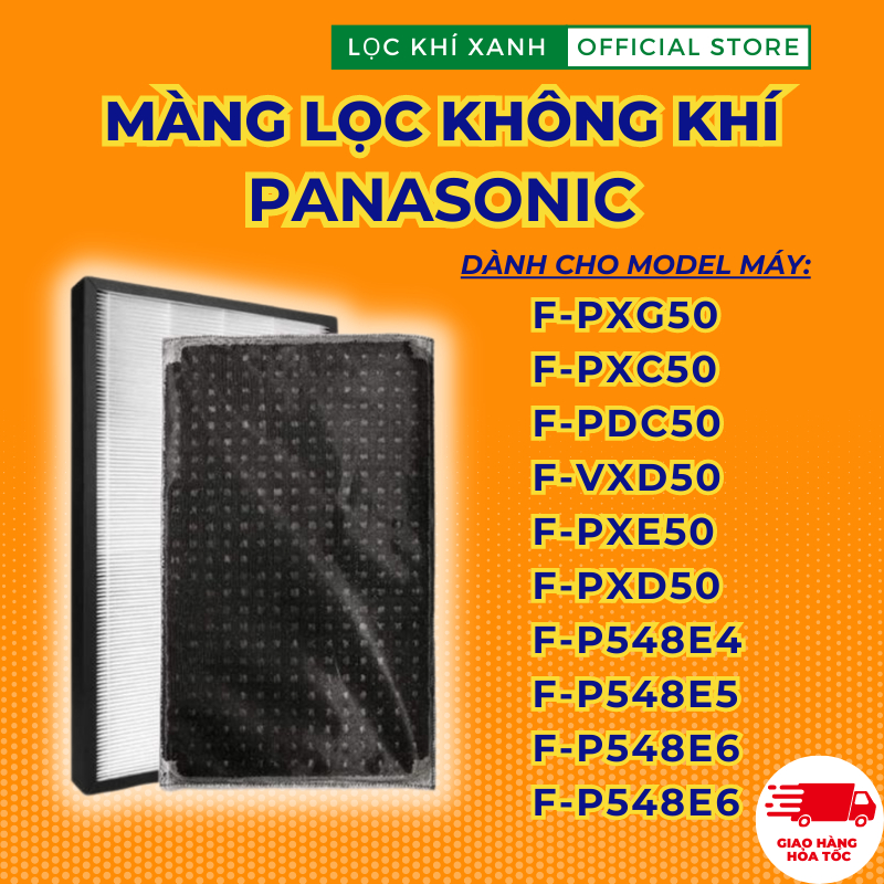 Màng lọc không khí Panasonic F-VXD50, F-PXG50, F-PXC50. Màng lọc hepa, than hoạt tính cho máy lọc không khí Panasonic