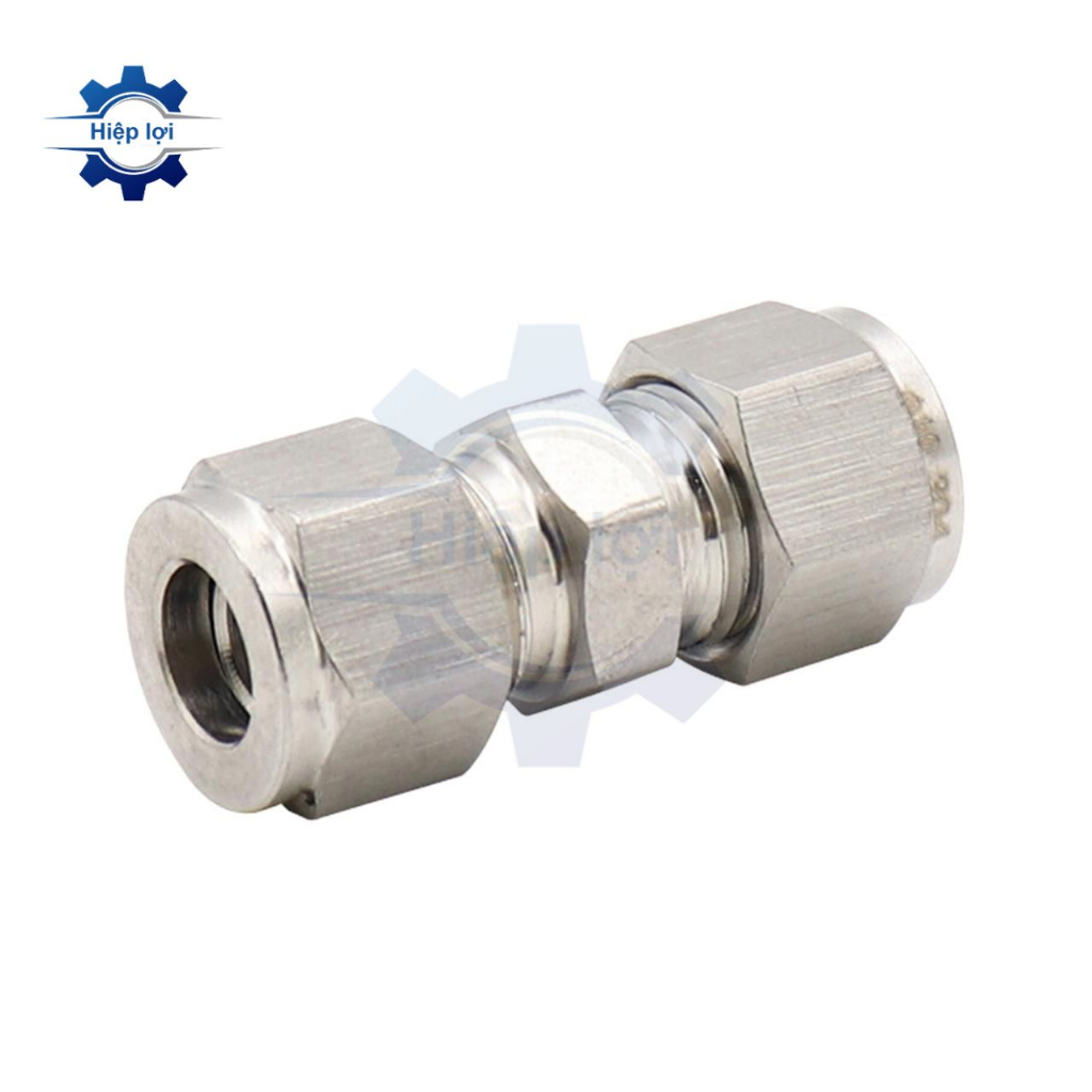 Nối 2 Đầu Siết Hạt Bắp Inox IHBU - Siết Hạt Bắp 2 Đầu Inox - Cút Nối Inox