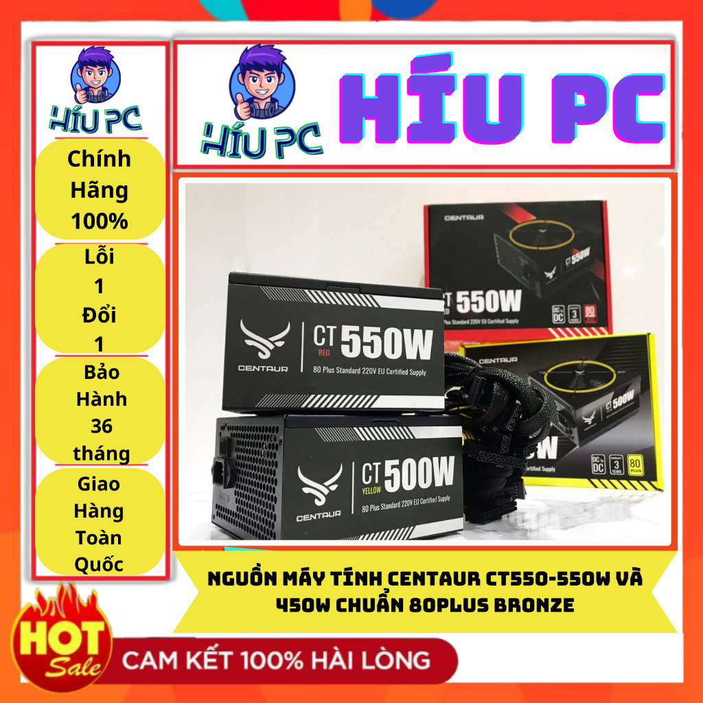 Nguồn Máy Tính Centaur CT550-550W và 450w Chuẩn 80plus Bronze