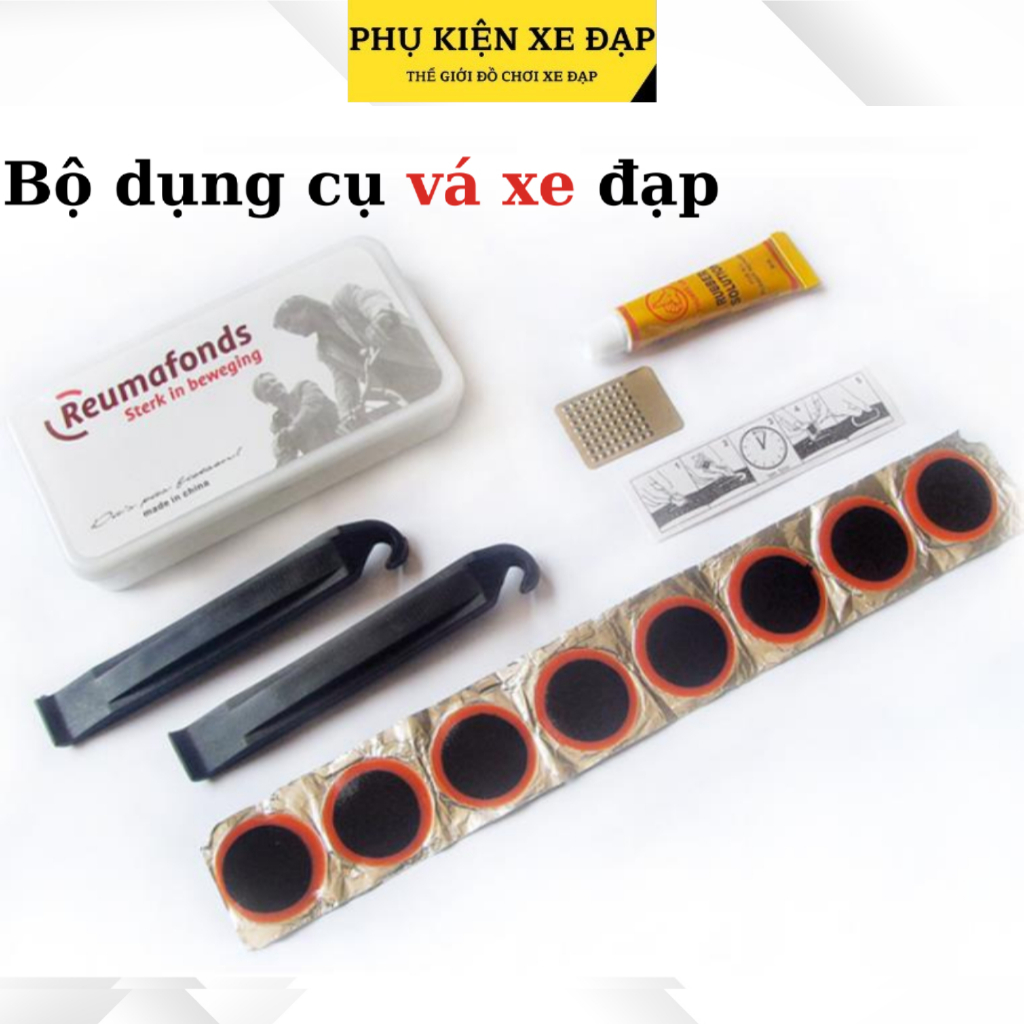 Bộ vá xe đạp chuyên dụng, dụng cụ sửa xe ngỏ gọn