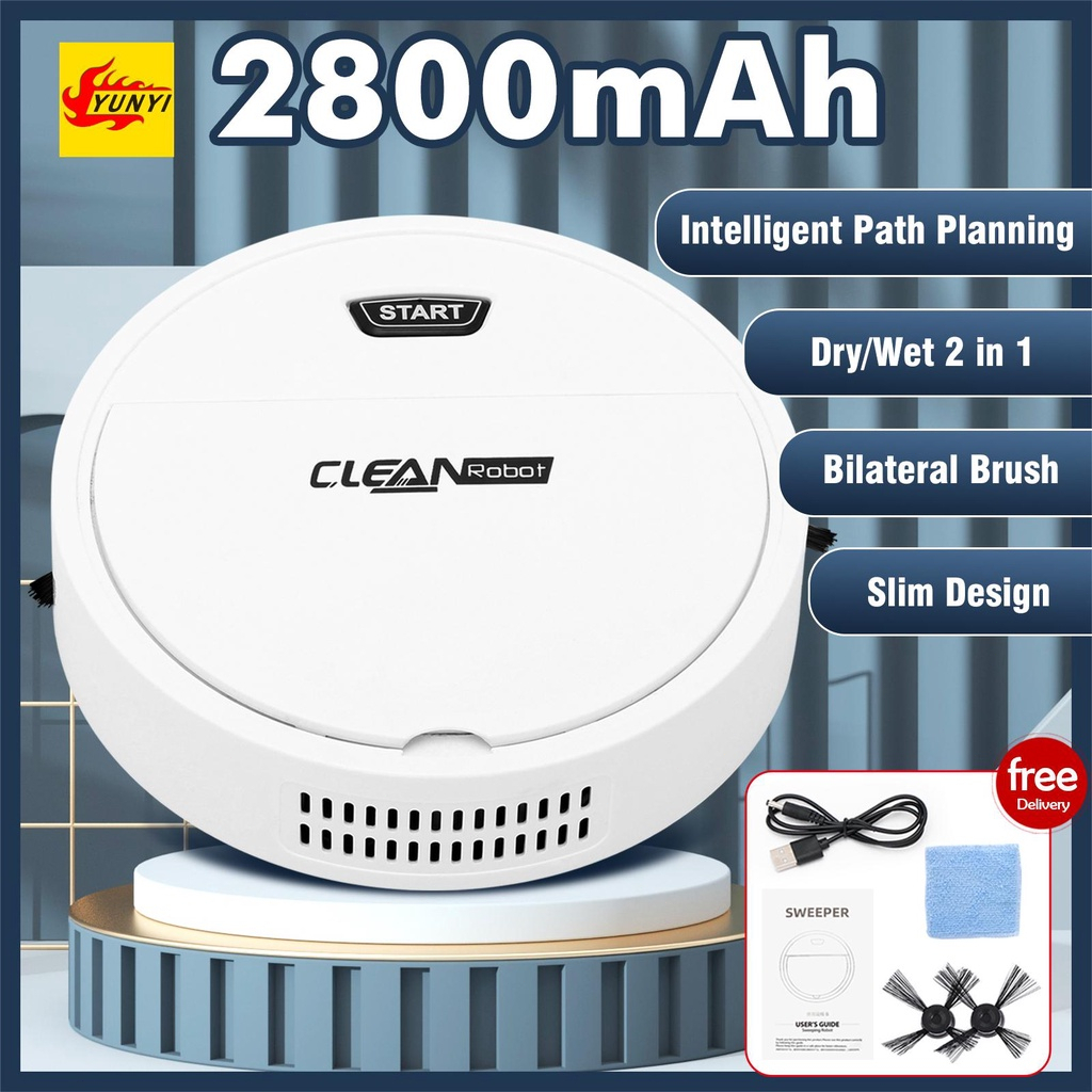 Robot hút bụi lau nhà thông minh 3 trong 1,Robot lau nhà tự động, Hút Sạch Mọi Ngóc Ngách Trong Nhà,dụng cho gia đình