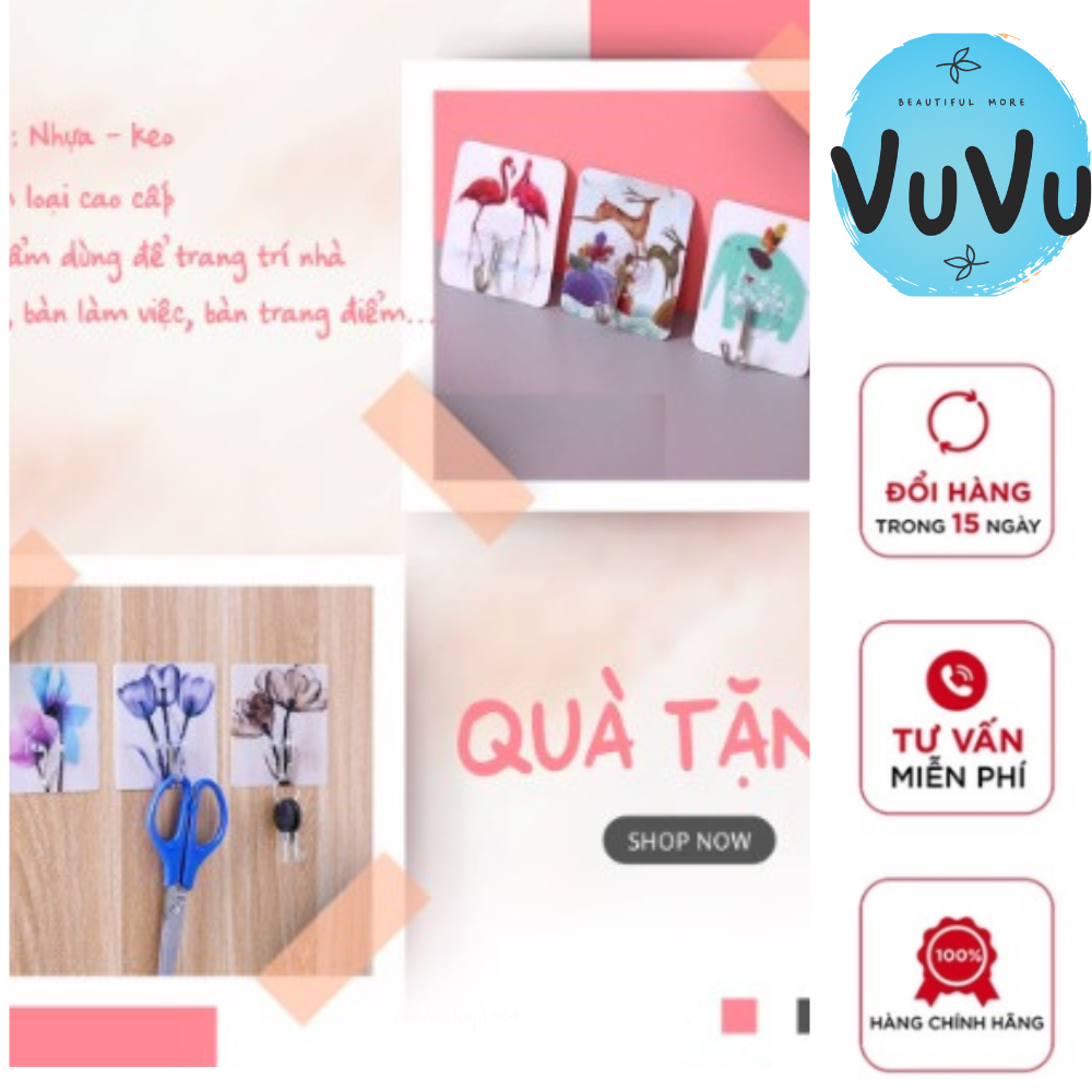 Móc Treo Tường 3D Trang Trí Độc Đáo cho Nhà Cửa & Đời Sống Sắp Xếp Nhà Cửa, Móc Treo Đa Năng 3D