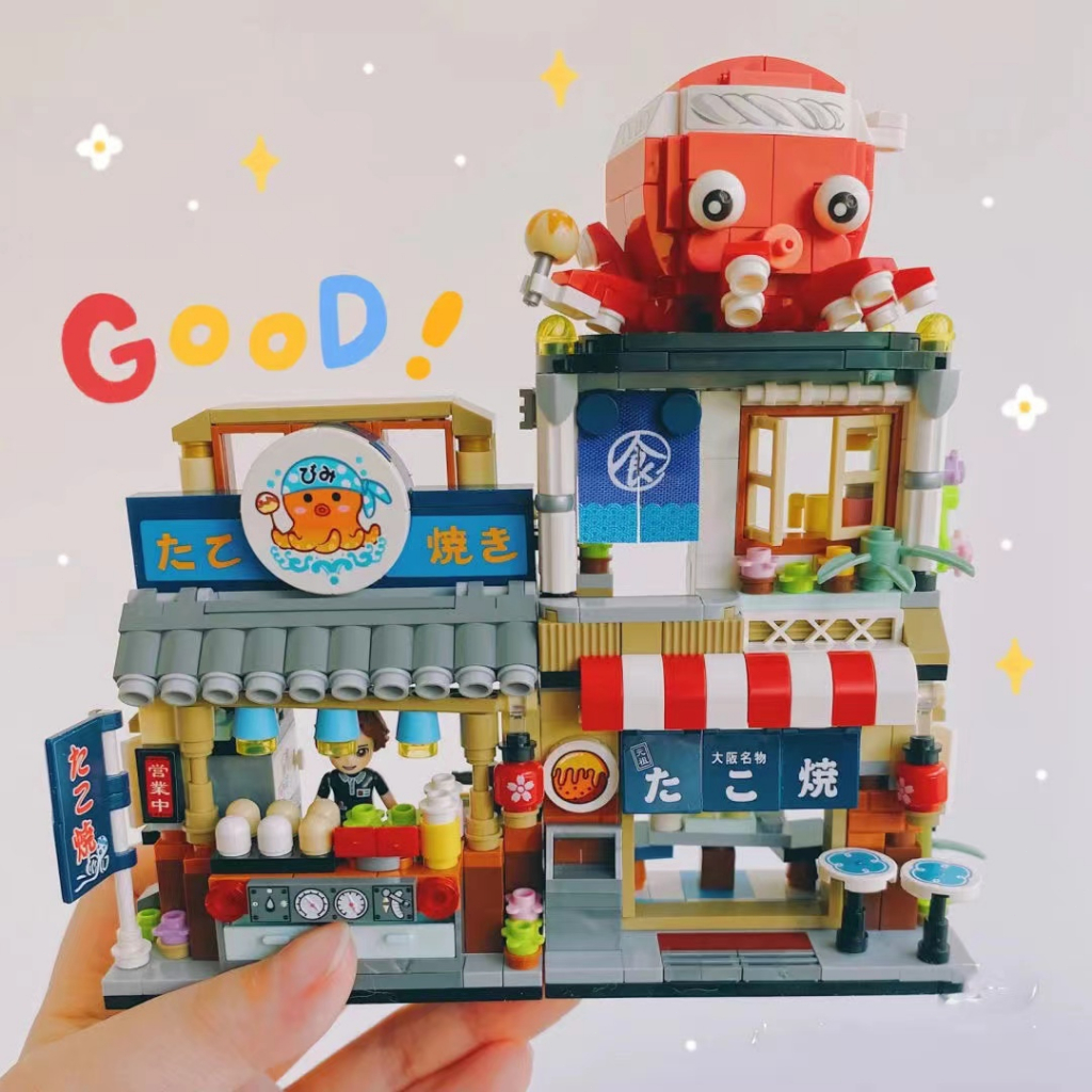 Bộ Đồ Chơi Lắp Ráp Mô Hình Tòa Nhà Phong Cách Nhật Bản Izakaya Độc Đáo Đồ chơi xếp hình cho bé