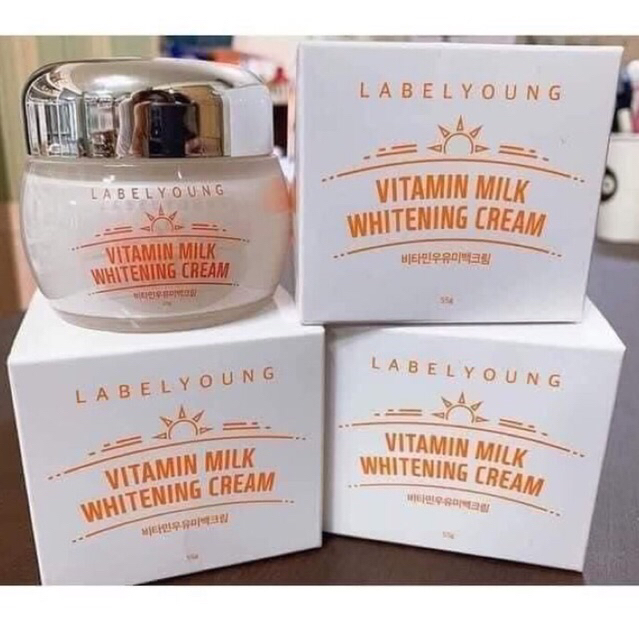 Kem dưỡng trắng da Vitamin Milk Whitening Cream của Label Young 50ml