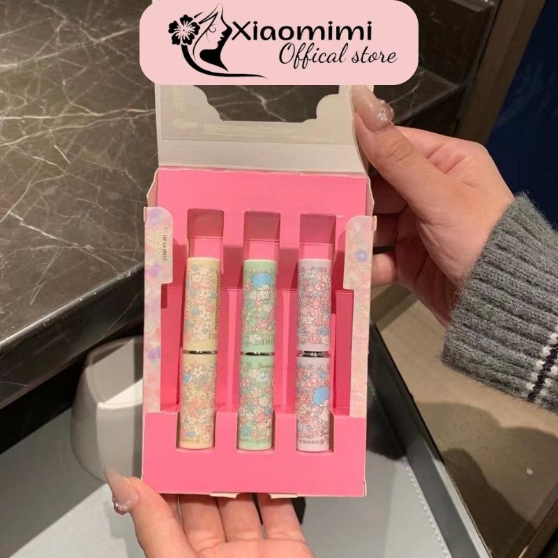 Set 3 cây son dưỡng môi thiết kế cute cấp ẩm dương môi siêu xịn sò XIAOMIMI HCOM310