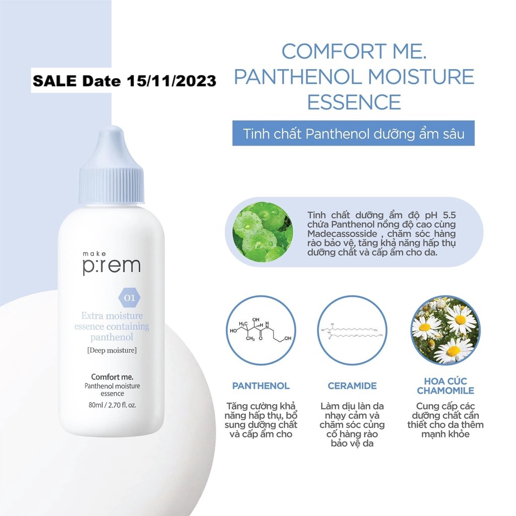 Tinh Chất B5 Dưỡng Ẩm Make P:rem Comfort Me Panthenol Moisture Essence