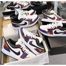 Giày Jordan Cổ Thấp Nam Nữ, Giày Sneaker JD1 Thổ Cảm Cổ Thấp Thời Trang Cao Cấp Hottrend 2022