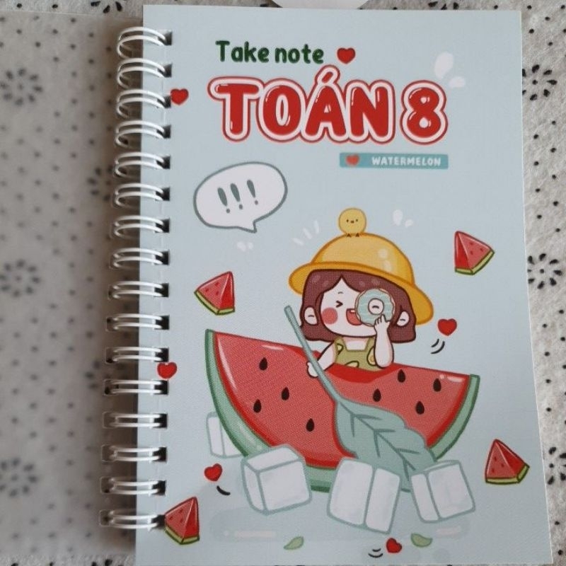 Takenote toán 8 - tổng hợp kiến thức lớp 8. A6 mẫu mới sổ tay toán lớp 8 - tổng hợp kiến thức lớp 8 bản mới nhất