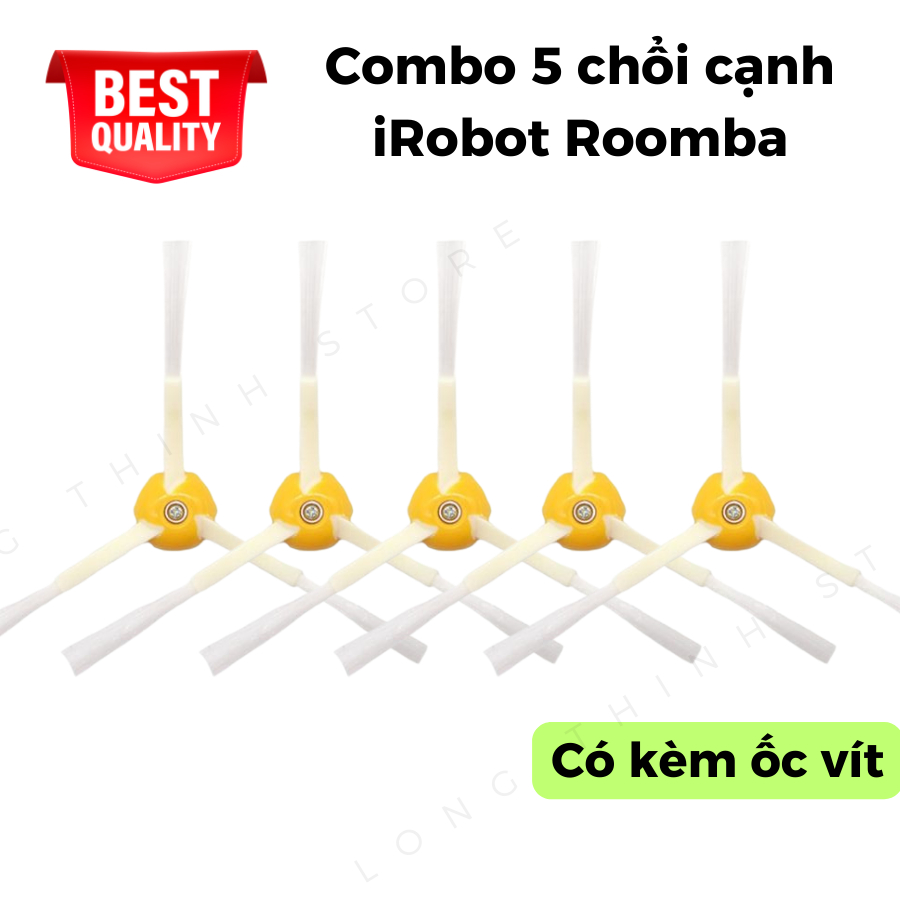 Combo 5 chổi cạnh robot hút bụi iRobot Roomba