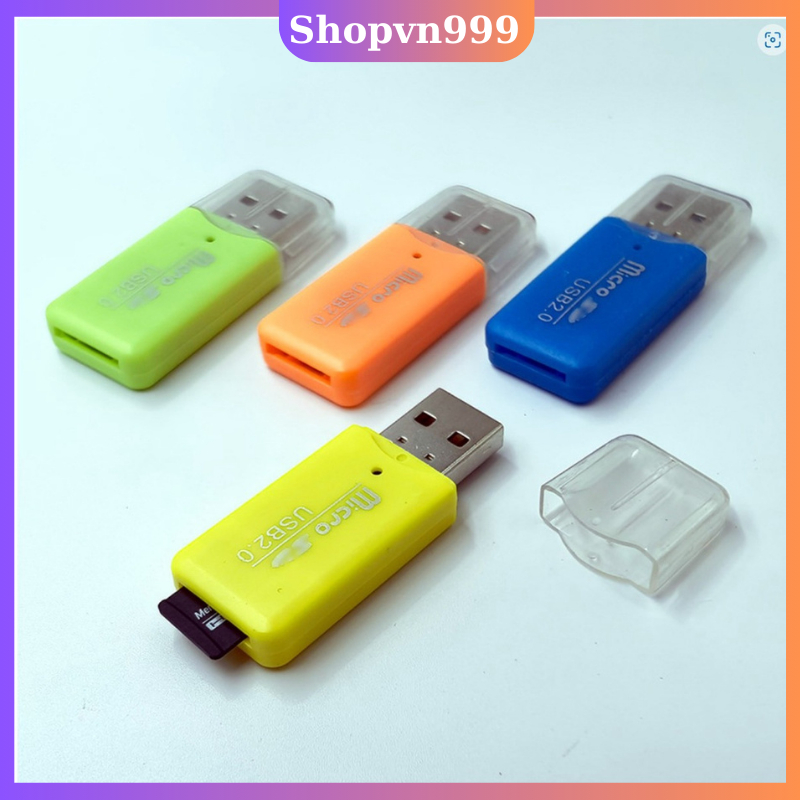 Đầu đọc thẻ nhớ Micro-SD USB 2.0, đầu lọc thẻ nhớ mini dùng kết nối pc, laptop, loa đài