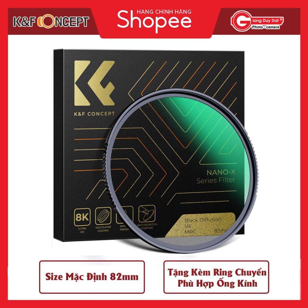 Kính Lọc Filter K&F Concept Nano-X Series Black Mist Nano X Chống Trầy Chống Nước - Tặng RING