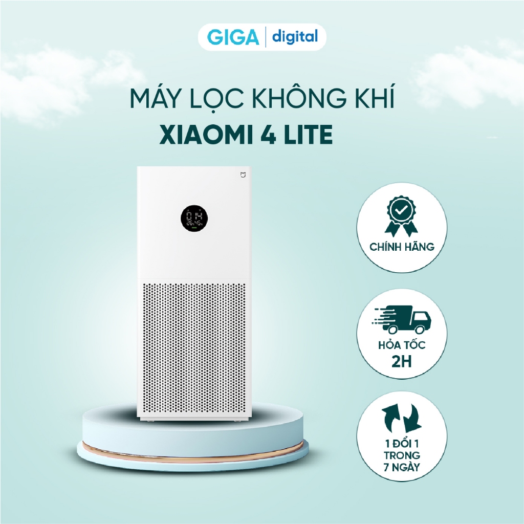 Máy lọc không khí Xiaomi 4 Lite BHR5274GL bộ lọc PET và TRUE HEPA lọc bụi mịn, phấn hoa, báo chất lượng không khí