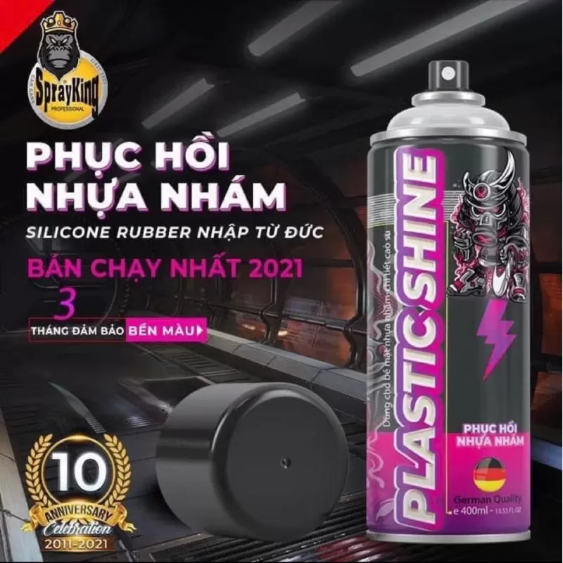 Chai xịt bóng dàn áo, bóng sơn, dưỡng nhựa nhám, dưỡng mới dàn áo nhựa nhám Sprayking