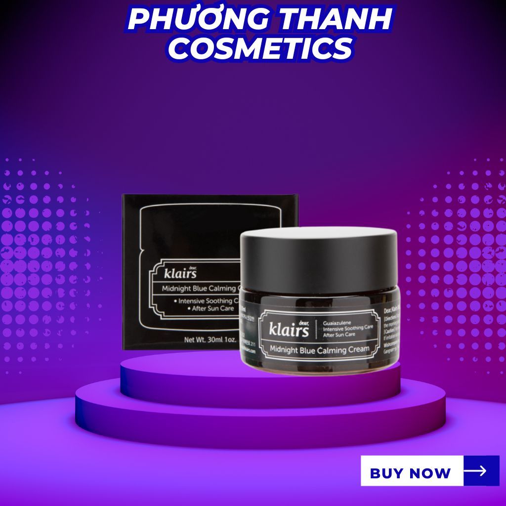 Kem Dưỡng Làm Dịu Và Phục Hồi Da Dear Klairs Midnight Blue Calming Cream 30ml !