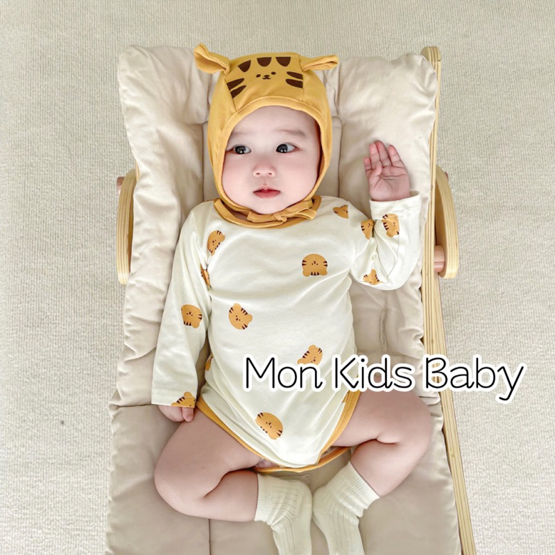 Body mèo vàng dài kèm mũ cho bé trai và bé gái 3-8ki HÀNG ĐẸP LOẠI 1 bodysuit cho bé