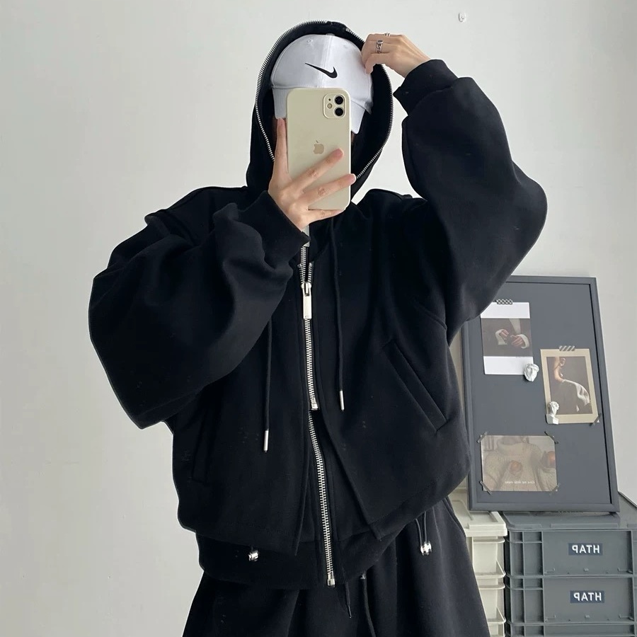 Áo Hoodie Boxy Form rộng dày dặn chất liệu nỉ bông