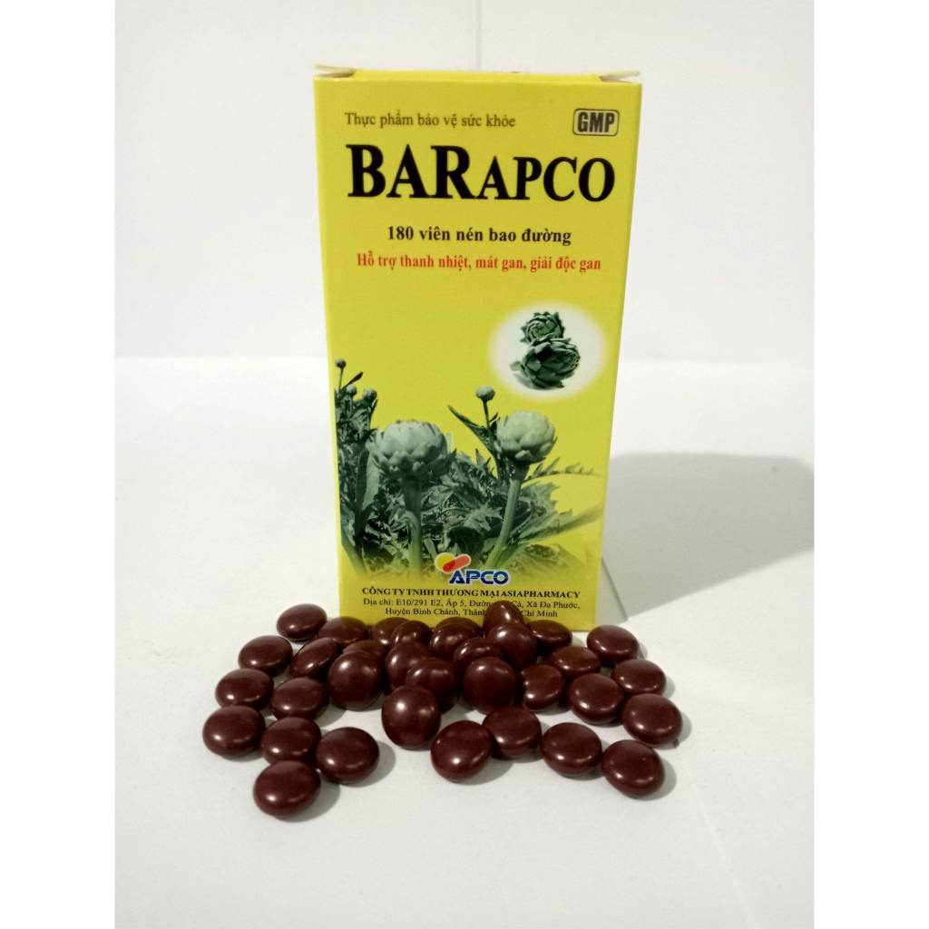 Barapco Thanh Nhiệt Giải Độc Gan Hộp 180 Viên