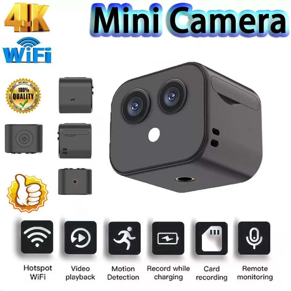 Camera mini giấu kín,D3 Camera an ninh không dây Wifi mini HD 4k Thân xe đạp Micro Dv/dvr Camera từ tính Camera ẩn