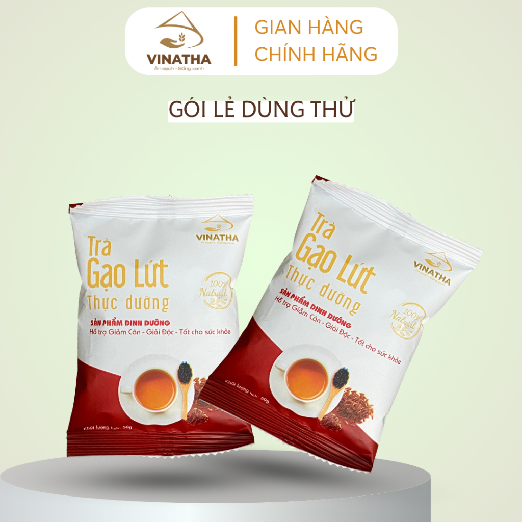 Trà Gạo Lứt Giảm Cân Thực Dưỡng Vinatha Dùng Thử - 50 gram