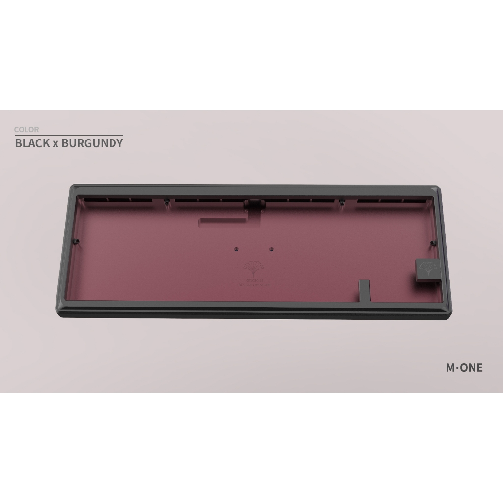 Bộ KIT bàn phím cơ | Ginkgo65 Pro-Black x Burgundy-PVD Prism-Hotswap Flex Cut