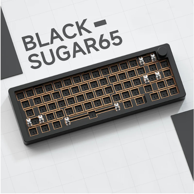 Bàn Phím Cơ Cắm dây kit Sugar 65 bàn phím nhôm, Hotswap, Mạch Xuôi, Led RGB - Case Nhôm CNC Sugar65 1 mode dây type-c