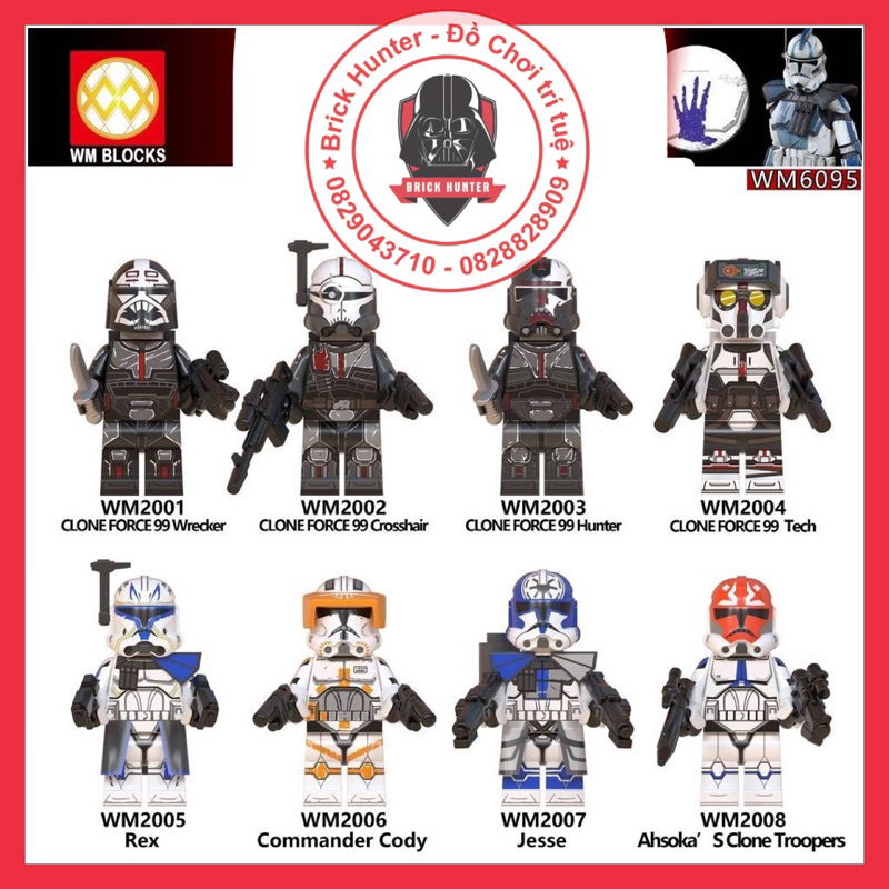 Xếp Hình WM 6095 Minifigures Star War đồ chơi xếp hình nhân vật dạng Lego chiến tranh giữa các vì sao