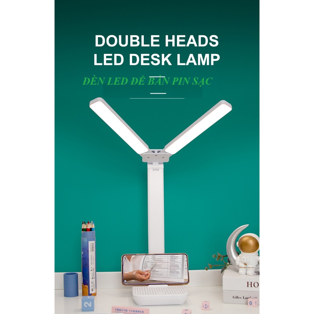 Đèn Led Để Bàn pin sạcTiện Lợi, Để Bàn, Dễ gấp gọn
