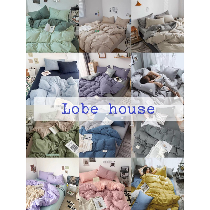 LOBE  Bộ Cotton Tici TC Vỏ Chăn 5 món ,cotton đơn giản