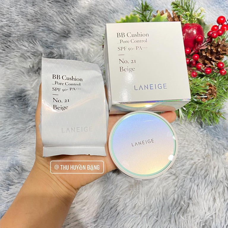 Cushion L A N E I G E Pore Control Kiềm Dầu Kèm Lõi Phụ  Tone 13