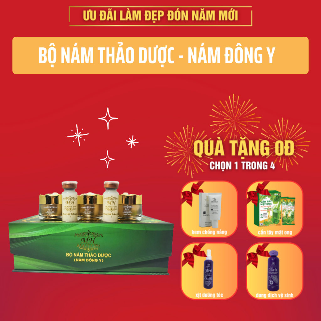 Bộ Kem Đông Y Bạch Phục Linh MH Beauty Spa  - dưỡng trắng da sáng mịn hồng hào