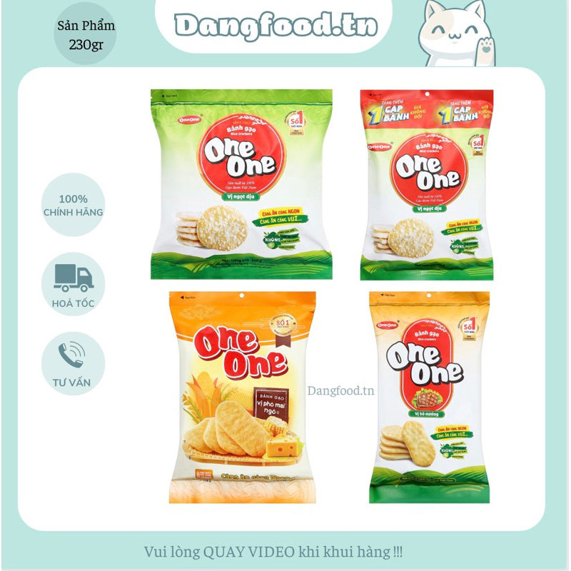 Bánh Gạo OneOne Vị Ngọt Dịu 230gr - Có Đầy đủ Vậy Như Bạn Mong Muốn