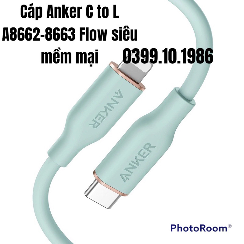 Cáp sạc nhanh Anker Powerline III Flow C to L 20W 30W - A8662 A8663 Siêu mềm mại siêu bền