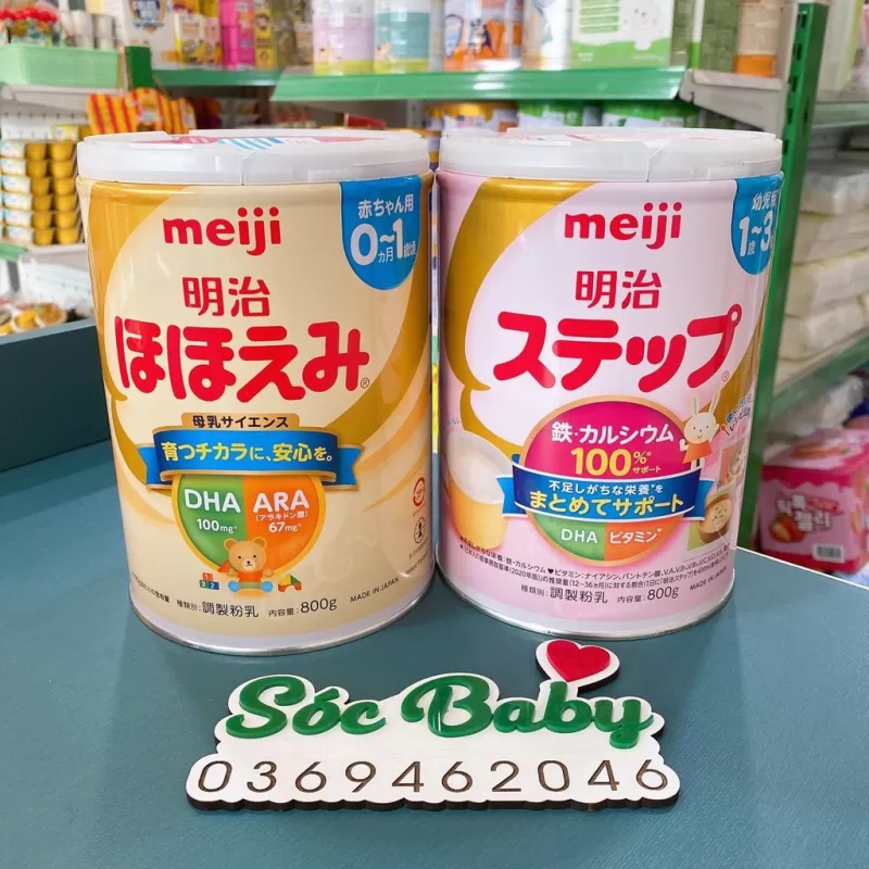 Sữa bột Meiji lon số 0 và số 9 nội địa Nhật date mới nhất - SÓC BABY
