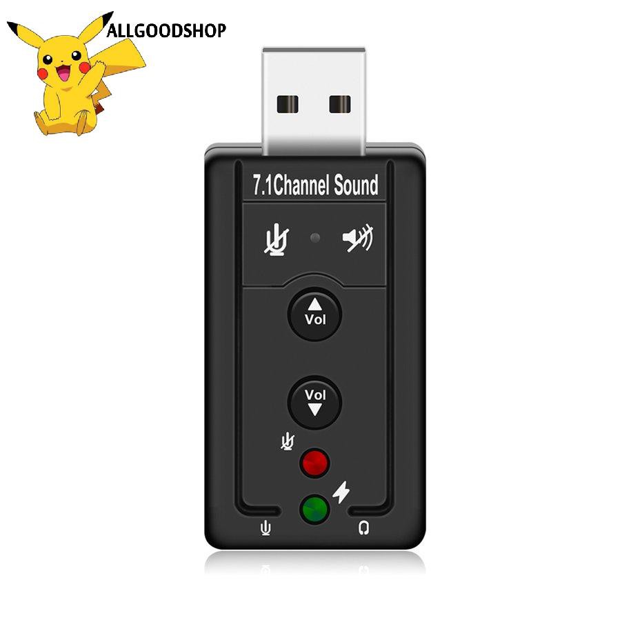 USB tích hợp card rời điều chỉnh âm thanh 7.1 CH với nút điều khiển dành cho máy tính và laptop bị hư card âm thanh